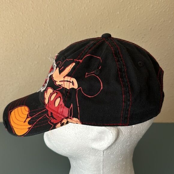 DISNEY PARKS Youth Distressed Mickey Mouse Strapback Hat - Picture 7 of 11